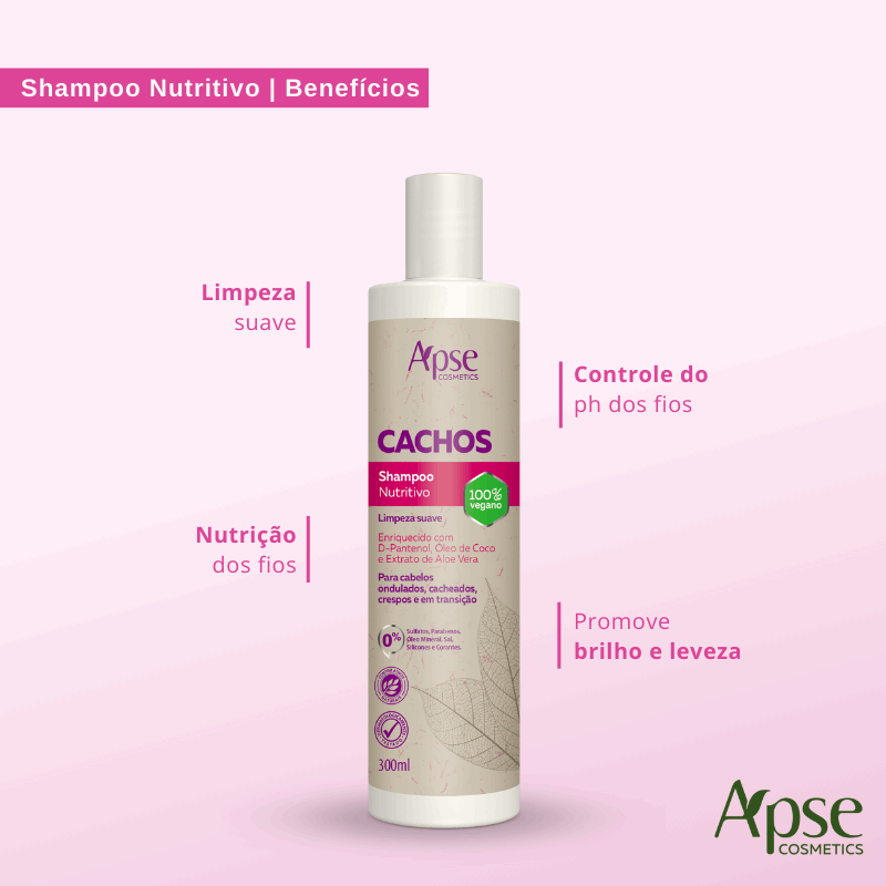Kit Cachos - Shampoo, Condicionador e Gelatina (3 ITENS)