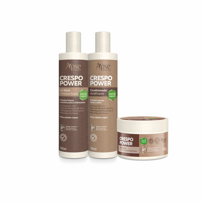 Kit Crespo Power 3 - Co Wash, Condicionador e Máscara (3 ITENS)