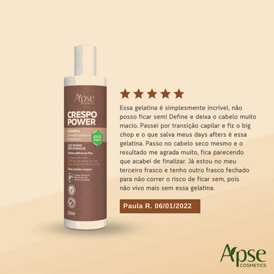 Kit Crespo Power - Shampoo, Co Wash, Condicionador, Gelatina, Máscara e Creme de Pentear (6 ITENS)