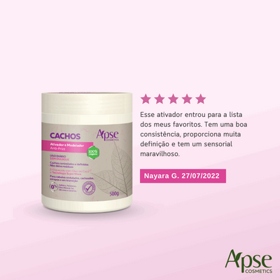 Kit Cachos - Shampoo, Condicionador, Gelatina, Máscara, Ativador e Spray Finalizador (6 itens)
