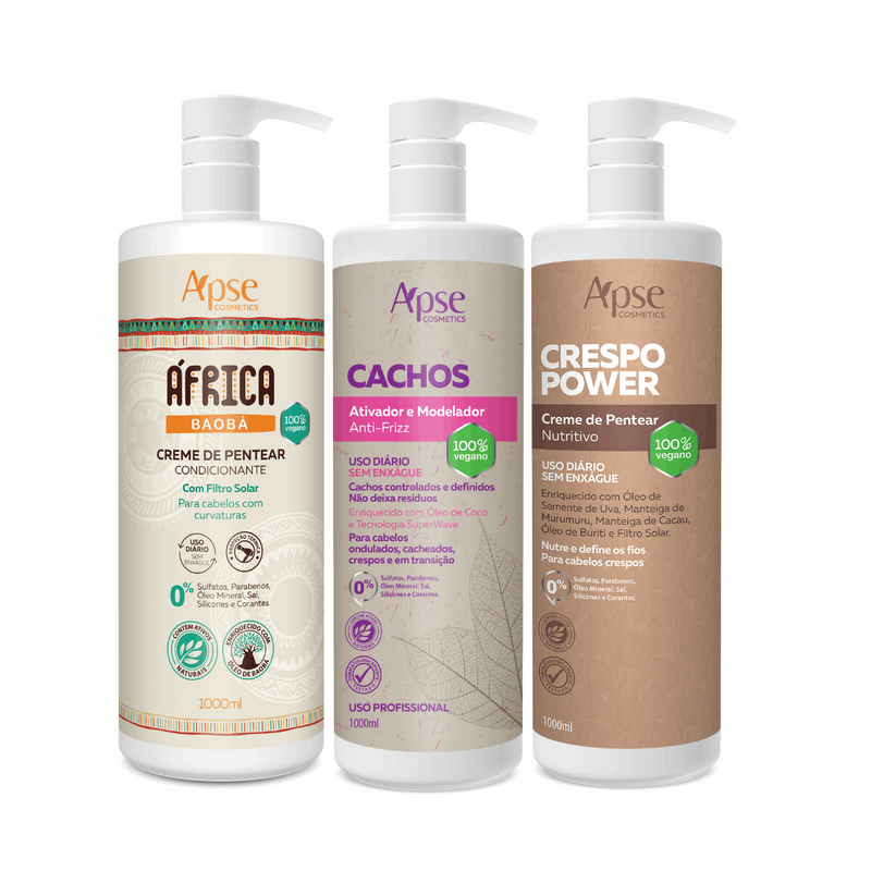 Kit Ativador e Creme 1000 ml (3 itens)