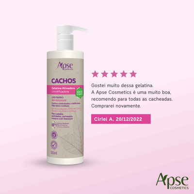 Gelatina Ativadora e Umidificadora Cachos 500ml - Low Poo / No Poo - Ação Condicionante