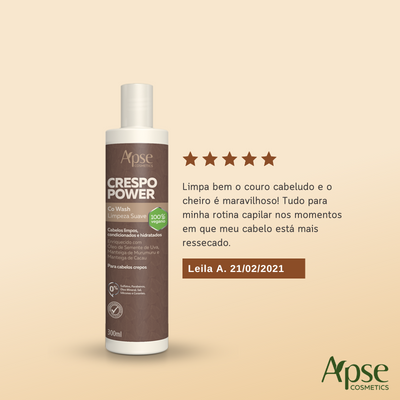 Kit Crespo Power - Co Wash, Máscara e Creme de Pentear (3 itens)