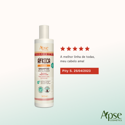 Kit África Baobá - Shampoo, Condicionador, Gelatina, Máscara e Creme de Pentear (5 ITENS)