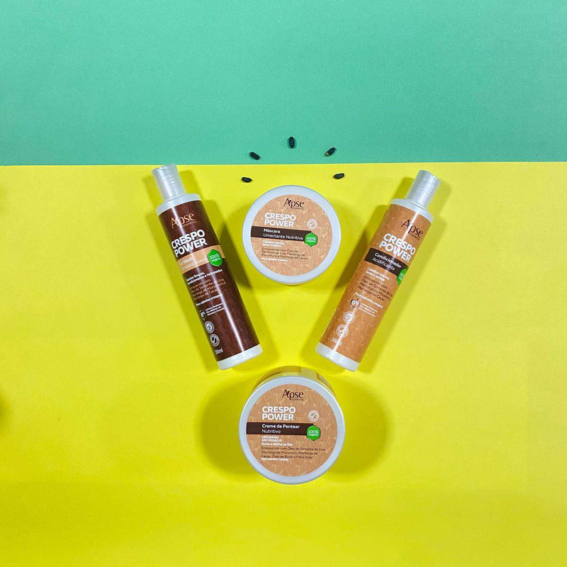 Kit Crespo Power - Co Wash, Condicionador, Máscara e Creme de Pentear (4 ITENS)