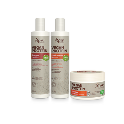 Kit Vegan Protein - Shampoo, Condicionador e Máscara (3 ITENS)