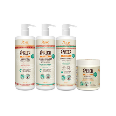 Kitão África Baobá - Shampoo, Condicionador, Máscara e Creme de Pentear (4 ITENS)